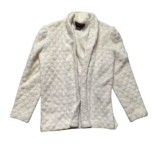 IB Diffusion Cream Wool Blend Open Front Sweater S